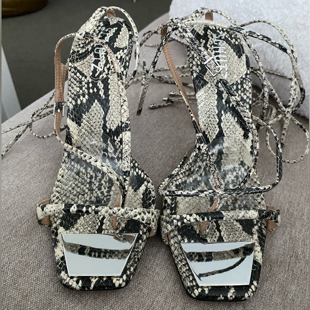 Schutz heels 6.5 snake print